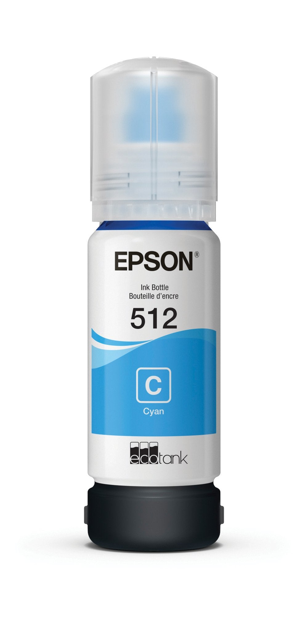 New, Pre-Owned - Epson 512 EcoTank Cyan Ink Bottle,T512220-S