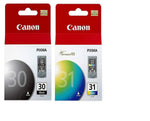 New, Pre-Owned - Canon PG-30 Black and CL-31 Color Printer Ink Cartridges