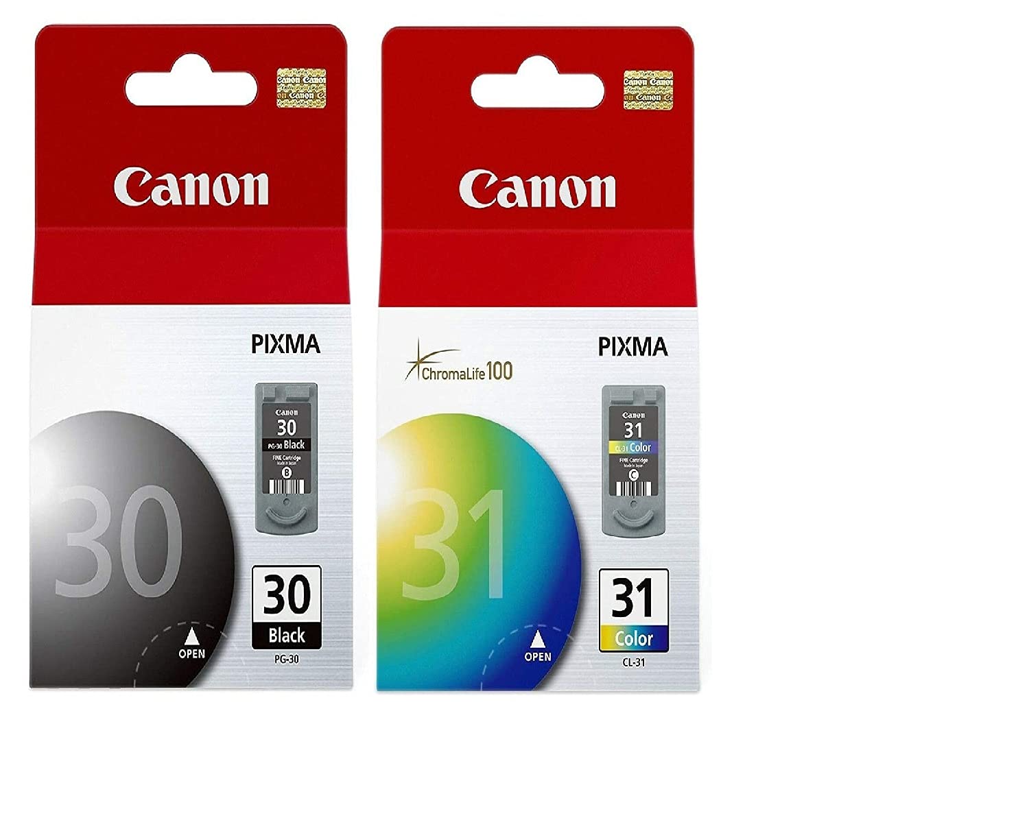 New, Pre-Owned - Canon PG-30 Black and CL-31 Color Printer Ink Cartridges