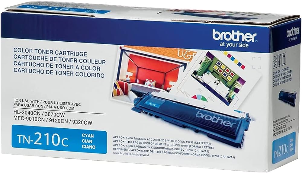 New, Pre-Owned - Brother TN-210C Standard Yield Cyan Laser Toner Cartridge, TN210C