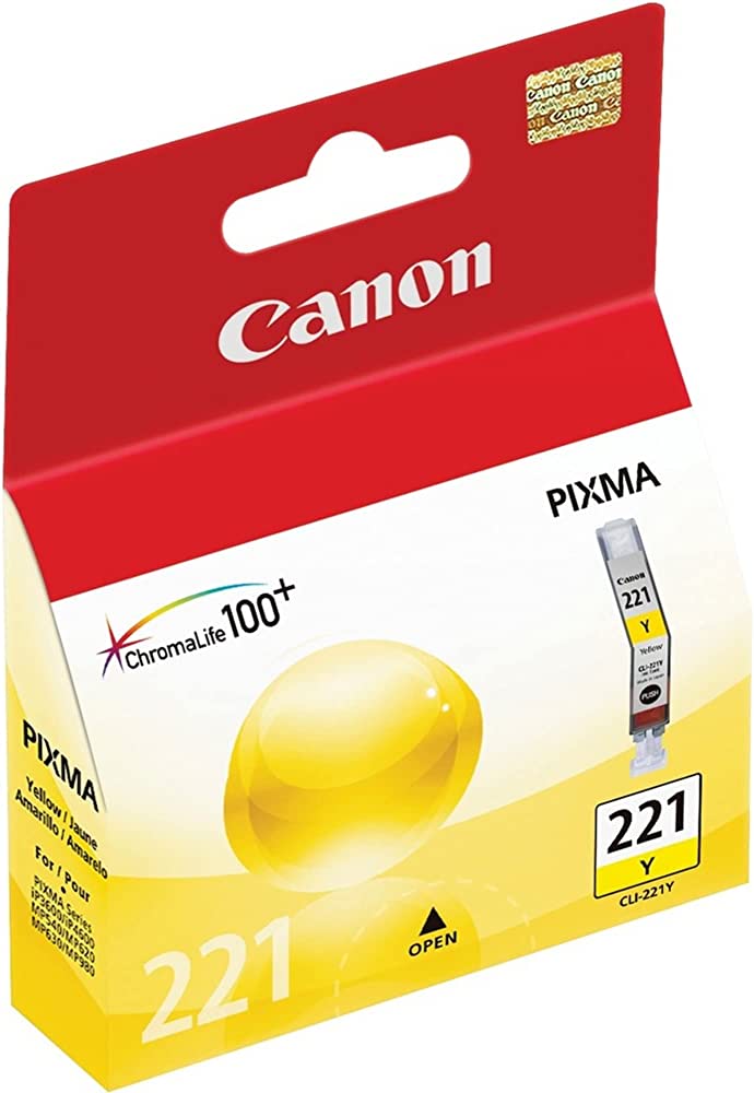 New, Pre-Owned - Canon CLI-221 Yellow Ink Cartridge
