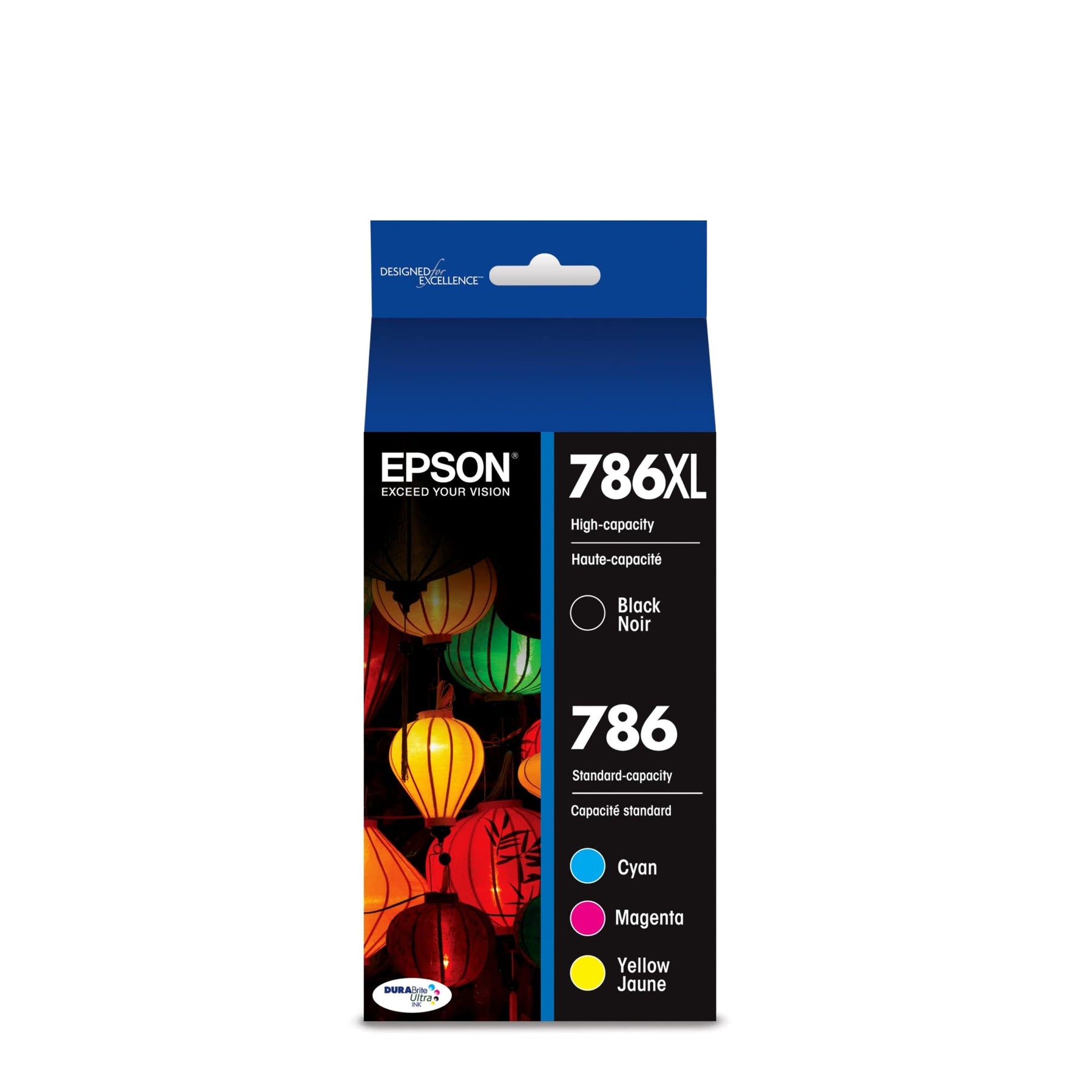 New, Pre-Owned - Epson 786XL Black and 786 Cyan, Magenta, Yellow Ink Cartridges