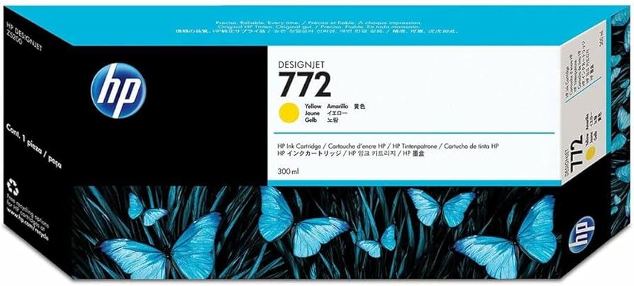 New, Pre-Owned - HP 772 300-ml Yellow DesignJet Ink Cartridge, CN630A