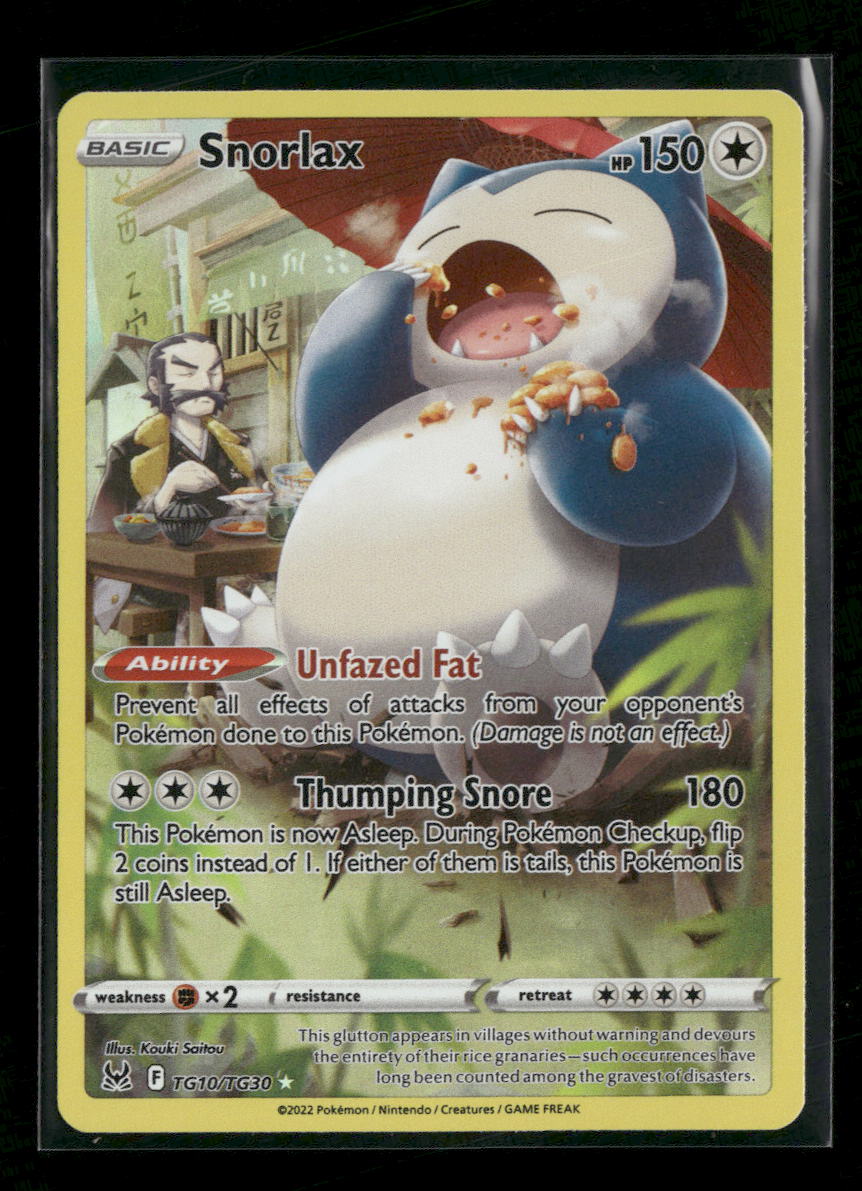 SWSH11: Lost Origin Trainer Gallery Snorlax #TG10/TG30