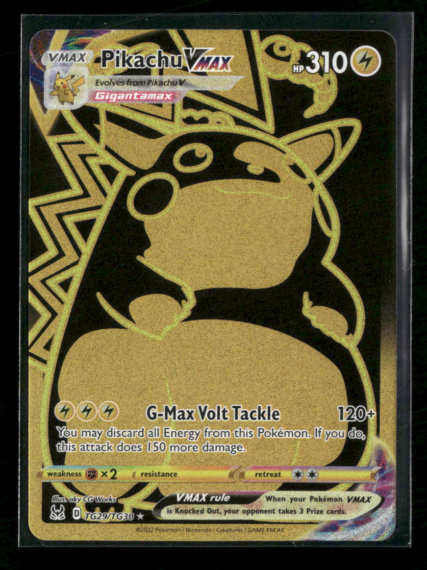 SWSH11: Lost Origin Trainer Gallery Pikachu VMAX (Secret) #TG29/TG30