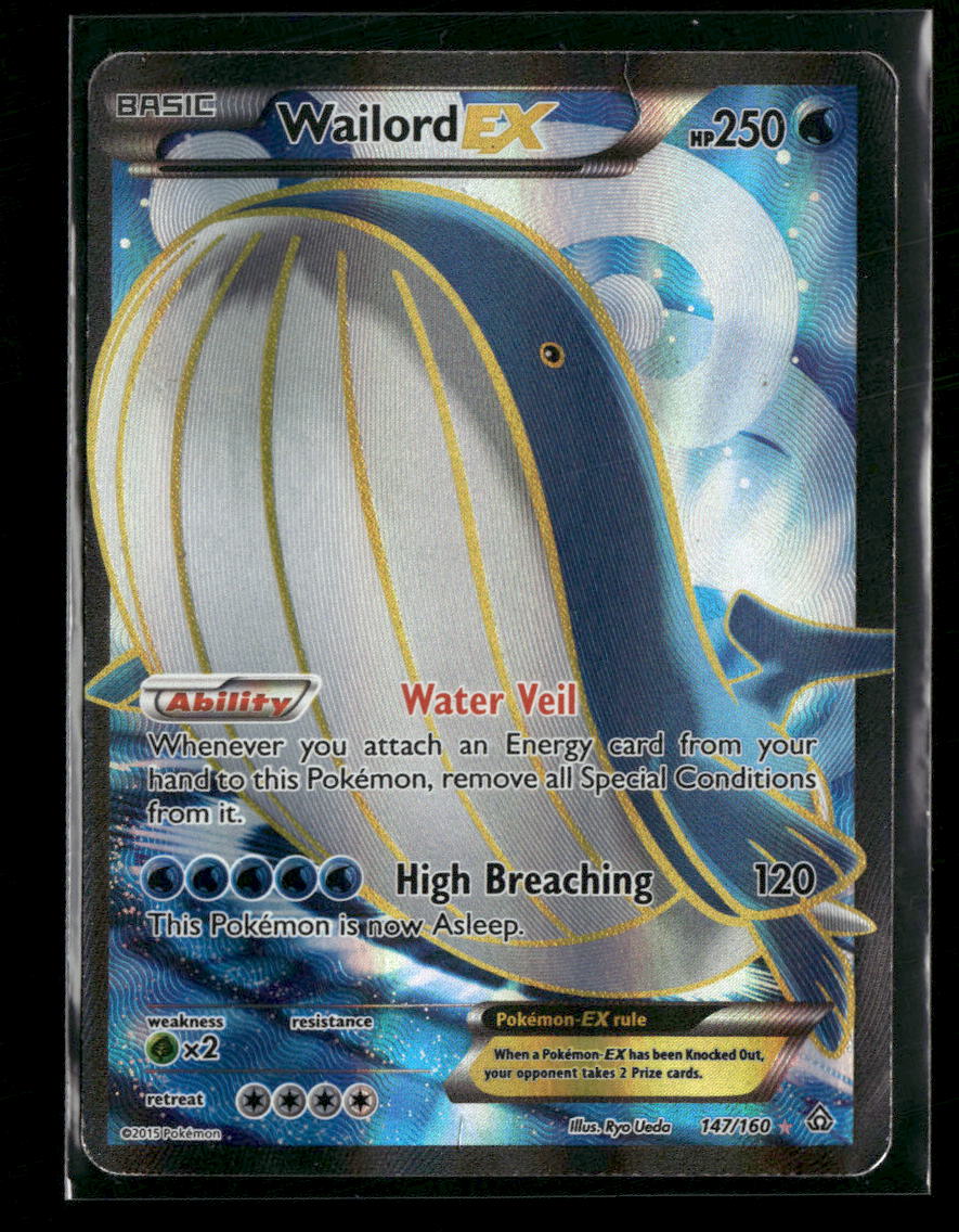 XY - Primal Clash Wailord EX (147 Full Art) #147/160 *Damaged*