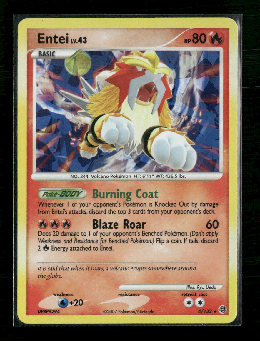 Miscellaneous Cards & Products Entei (Cracked Ice Holo) #004/132