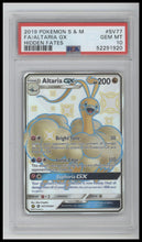 2019 Pokemon Sun & Moon Hidden Fates Hidden Fates Fa/Altaria Gx 10 PSA #SV77