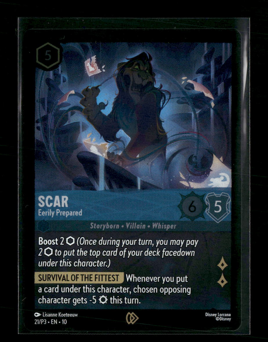 Disney Lorcana Promo Cards Scar - Eerily Prepared #21