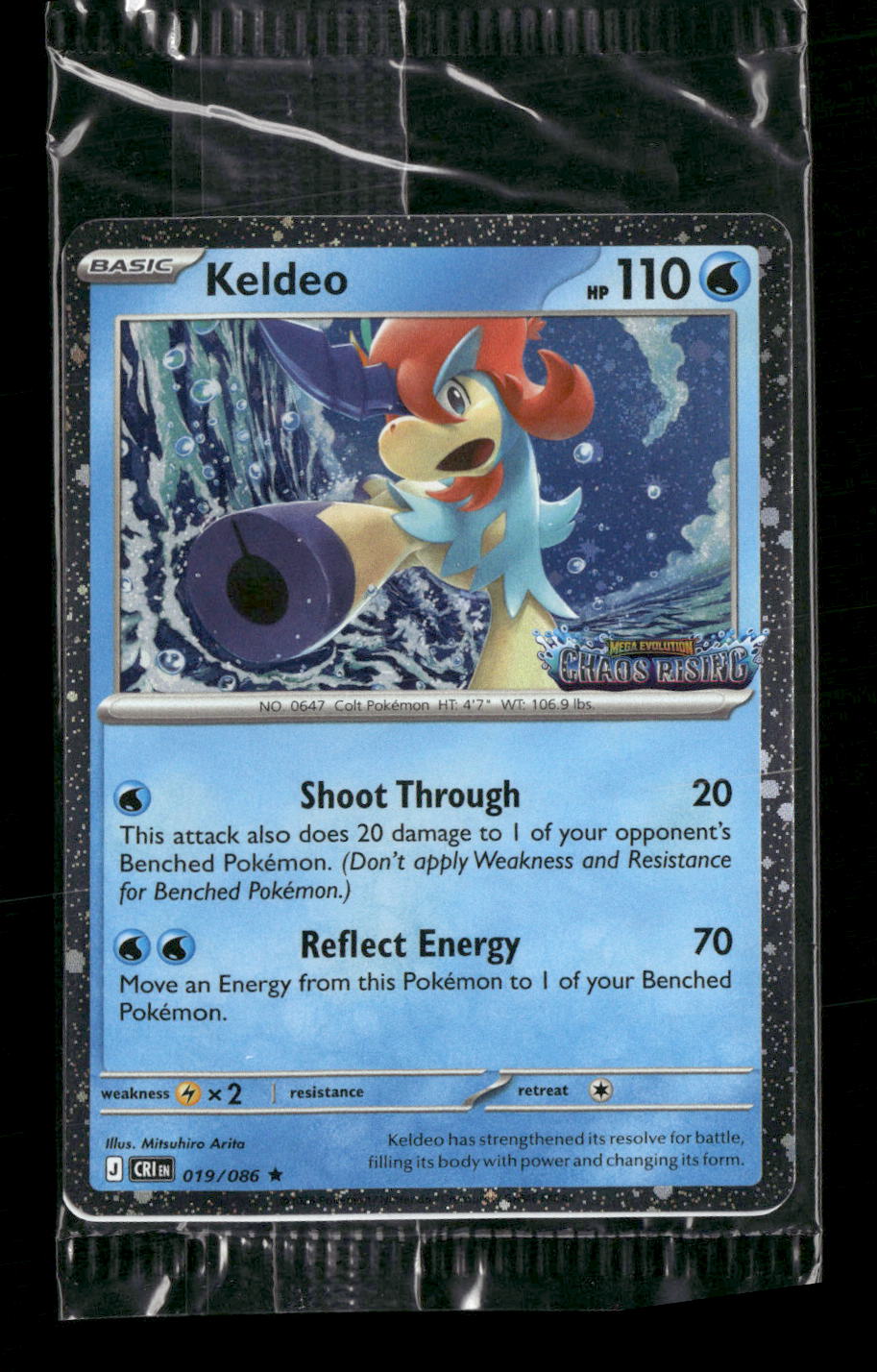 Miscellaneous Cards & Products Keldeo (Chaos Rising Stamp) #019/086