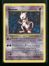 Base Set (Shadowless) Mewtwo #010/102