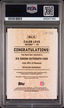 2023 Bowman University Chrome The Big Kahuna Autographs Caleb Love 9 PSA #BKACL