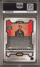 2023 Panini Prizm Variation-Fast Break Scoot Henderson 10 PSA #141