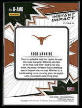 2025 Panini Prizm Draft Picks Instant Impact Gold Ice Arch Manning #II-AMG