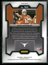 2024 Panini Prizm Draft Picks Red Ice Arch Manning #192