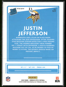 2020 Donruss Optic Pink Justin Jefferson Rookie #163