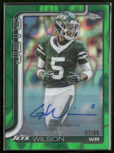 2025 Topps Chrome Auto Green Lava Refractor Garrett Wilson #/99 #BA-GW