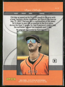 2023 Panini Elite Extra Edition Signatures Prime # B Bryce Eldridge #/60 #152