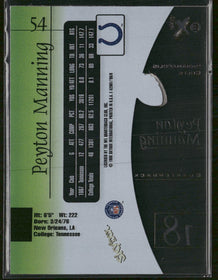 1998 SkyBox E-X2001 Peyton Manning Rookie #54