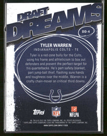2025 Topps Signature Class Draft Dreams Tyler Warren #DD-4