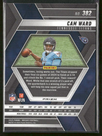 2025 Panini Mosaic Mosaic Red and White Stripe Cam Ward Rookie #382