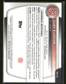 2025-26 Bowman Prospects Black Geometric Refractor Zuby Ejiofor #/10 #BCP-22