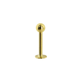 16G Solid 14K Yellow Gold Flat Back