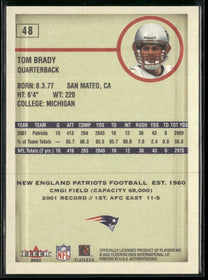 2002 Fleer Authentix Tom Brady #48