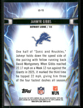 2025 Topps Chrome Cosmic Light Speed Jahmyr Gibbs #LS-15