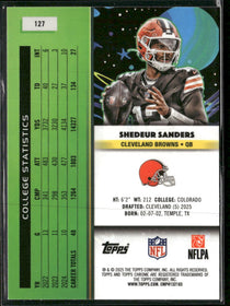 2025 Topps Chrome Cosmic Shedeur Sanders Rookie #127