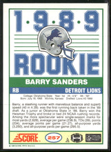 1989 Score Barry Sanders Rookie #257