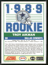 1989 Score Troy Aikman Rookie #270