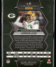 2023 Panini Mosaic White Mosaic Jordan Love #/25 #83