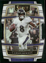 2021 Panini Select White Prizm Die Cut Lamar Jackson #/99 #5