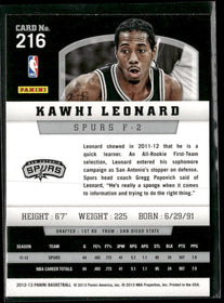 2012-13 Panini Kawhi Leonard Rookie #216