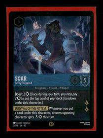 Disney Lorcana Promo Cards Scar - Eerily Prepared #21