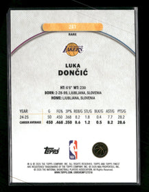 2025-26 Finest Blue Refractor Luka Doncic #/99 #281