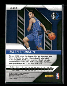 2018-19 Panini Prizm Prizms Red White and Blue Jalen Brunson Rookie #250