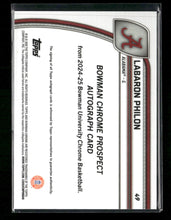 2024-25 Bowman U Chrome Prospects Auto Green Refractor Labaron Philon #/99 #49