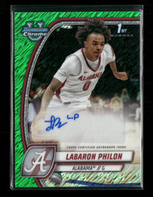2024-25 Bowman U Chrome Prospects Auto Green Refractor Labaron Philon #/99 #49