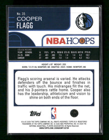 2025-26 Hoops Cooper Flagg Rookie #35