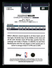 2025-26 Topps Chrome Aqua Basketball Refractor Brandon Miller #/199 #89