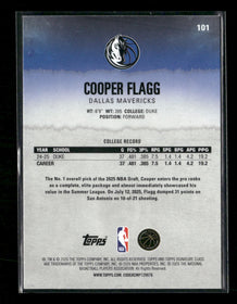 2025-26 Topps Signature Class Cooper Flagg Rookie #101