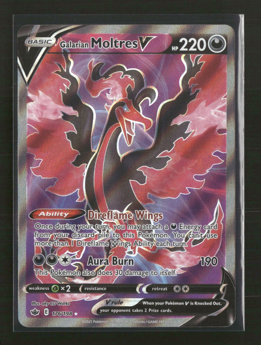 SWSH06: Chilling Reign Galarian Moltres V (Full Art) #176/198