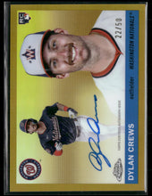 2025 Topps Chrome Platinum Gold Refractors Dylan Crews Rookie #/50 #244