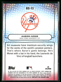 2025 Bowman's Best Bowman Showpieces Aaron Judge #BS-13