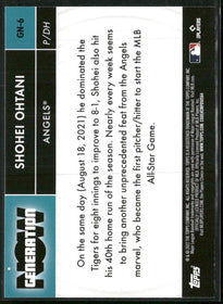 2022 Topps Chrome Update Generation Now Chrome Shohei Ohtani #GNC-5