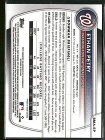 2025 Bowman C Prospect Auto Purple Mojo Refractor Ethan Petry  #BMA-EP