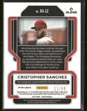 2022 Panini Prizm Rookie Autographs Red #/99 Cristopher Sanchez #RA-SZ