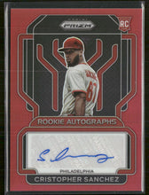 2022 Panini Prizm Rookie Autographs Red #/99 Cristopher Sanchez #RA-SZ